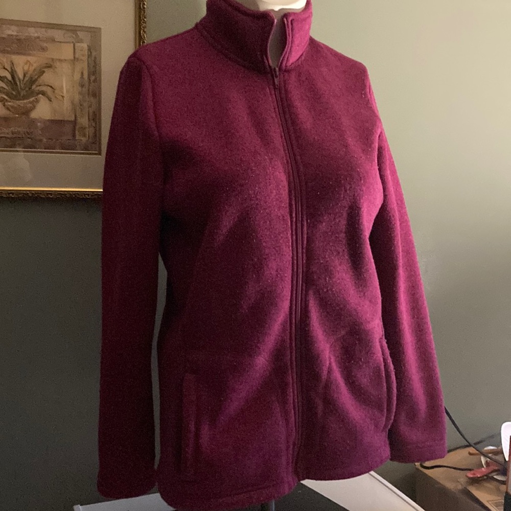 Basic Edition size large zipper fuchsia Athletic jacket